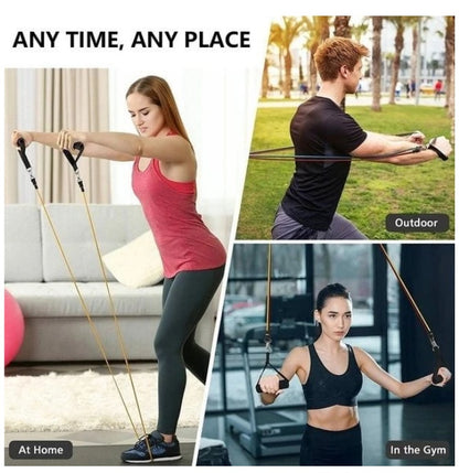 Latex Resistance Band Set (100-150 lbs) for Full-Body Workouts - Giftsplore