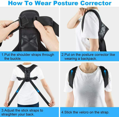 Posture Corrector for Men & Women – Back Pain Relief & Posture Fix - Giftsplore